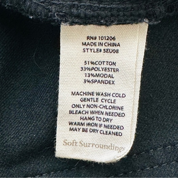 Soft Surroundings The Ultimate High Rise Slim Skinny Stretch Jeans Black Size 1X - Picture 6 of 11